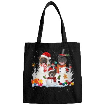 Discover Dog Staffordshire Bull Terrier Snowman Christmas Lights Santa Bags