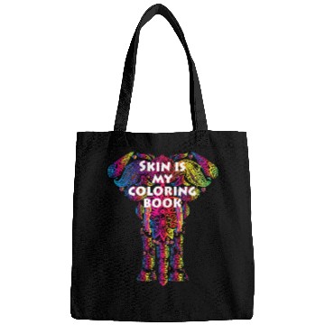 Discover Reading Book Skin Is My Coloring Book Tattoo Artist Graphic Reader Bags