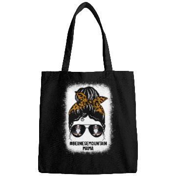 Discover Bleached Bernese Mountain Mama Messy Bun Glasses Dog Owner Bags