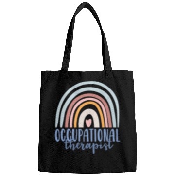 Discover Occupational Therapy Worker OT Boho Rainbow Retro Bags