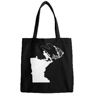 Discover Fishing Funny Minnesota Fishing MN Love To Fish Fisher Bags