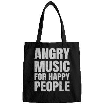 Discover Angry Music For Happy People Funny Metal Metalhead 22 Bags