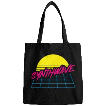 Discover 80s Synthwave Art Retrowave Retro Synthie Wave Bags