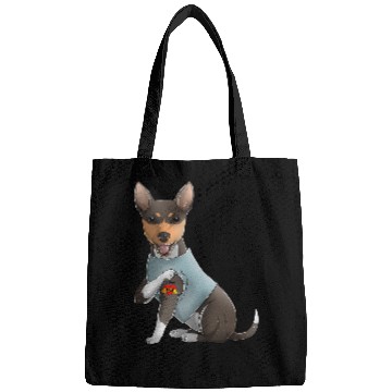 Discover Dog Rat Terrier I Love Mom Tattoo Dog Funny Mothers Day Bags