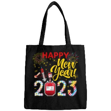 Discover Happy New Year Fireworks Funny Phlebotomist Lover Bags