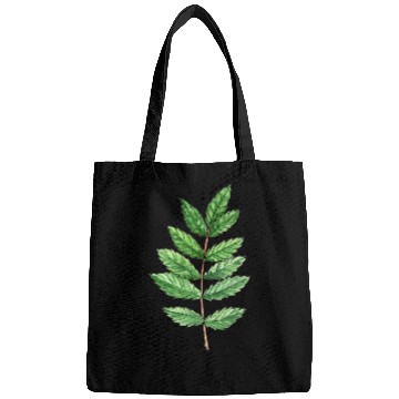 Discover Ash Tree Leaf Watercolor Illustration Bags