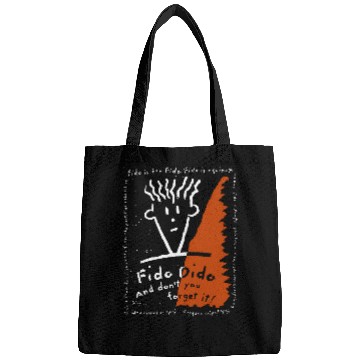 Discover Fido Dido White And Orange Text Frame Bags