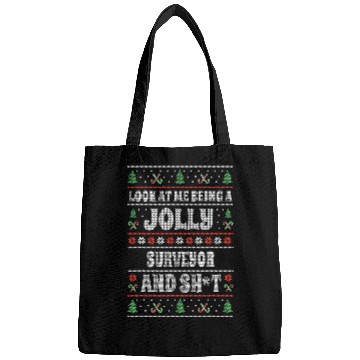 Discover Funny Surveyor Ugly Christmas Design xmass Themed Bags