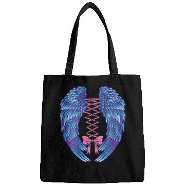 Discover Cute Angel Wings Tattoo Art Back Side Bags