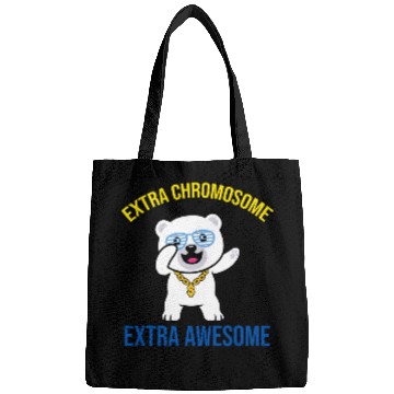 Discover Extra Chromosome Extra Awesome Bear Down Syndromes Awareness Bags