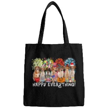 Discover Happy Everything Brittany Spaniel Dog Seasons All Year Tree42 Bags