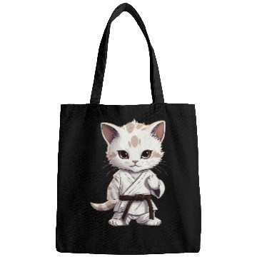 Discover Karate Cute Kitten Martial Arts Kitty for Cat Lovers Bags