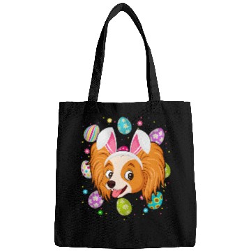 Discover Dog Papillon Easter Egg Lover Bunny Ear Papillon Dog Face Easter Sunday Bags