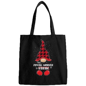 Discover Postal Worker Gnome buffalo plaids Matching Christmas Bags