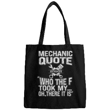 Discover Mechanic Car Guy Mechanic Quote Bags