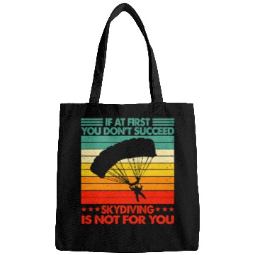 Discover Skydiving Gift If At First You Dont Succeed Funny Bags