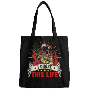 Discover Fireman Firefighter Red Line American Flag Cool Firefighter Plus Size 289 Firemen Bags