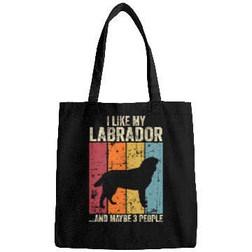 Discover Labrador Lab Dog Labrador and maybe 3 people dogs Bags