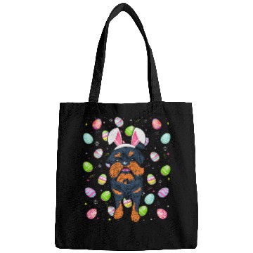 Discover Easter Egg Lover Funny Brussels Griffon Dog Easter Sunday Bags