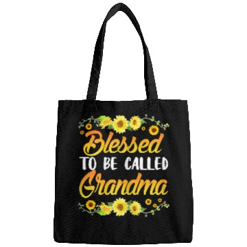 Discover Mother Womens xmass Blessed To Be Called Grandma Sunflower Mothers day187 Bags