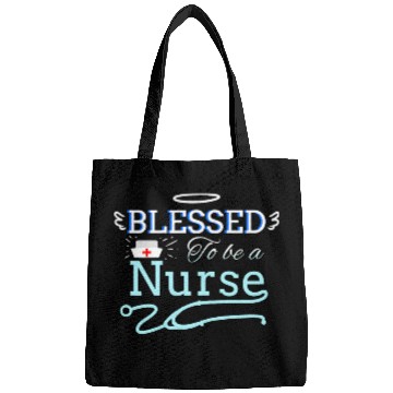Discover Christian Womens Blessed to be a nurses Bible Jesus God Christian nurses Christ Bags