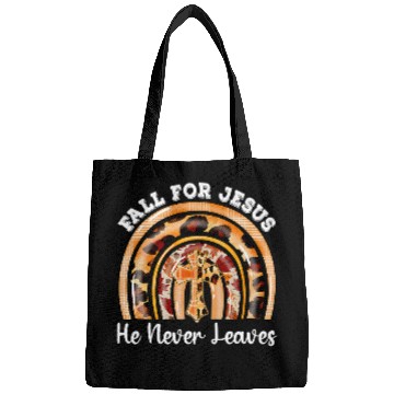Discover Christian Jesus Christ Christian Leopard Rainbow Fall For Jesus He Never Leaves Fall Season 79 Bible Verse Christ Bags