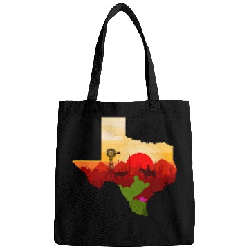 Discover Cool Texas Sunset Landscape Bags