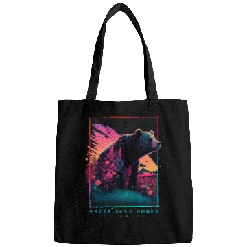 Discover Funny Bear Great Sand Dunes Colorado Mountain Cute Bears Bags