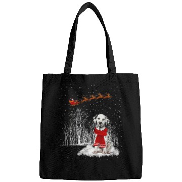 Discover Dalmatian Is Watching The Snow ChristmasDog 177 Dog Lover Dalmatians Dog Bags