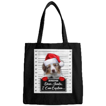 Discover Dear Santa I Can Explain Funny Christmas Australian Shepherd Bags