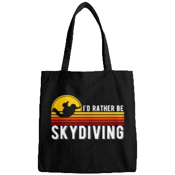Discover Skydiving Gift Id Rather Be Skydiving Retro vintages Skydive Bags