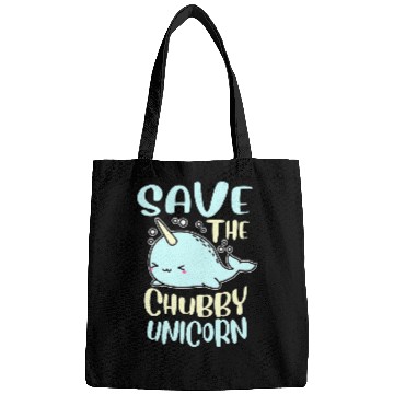 Discover Funny Save The Chubby Unicorns Narwhal Bags