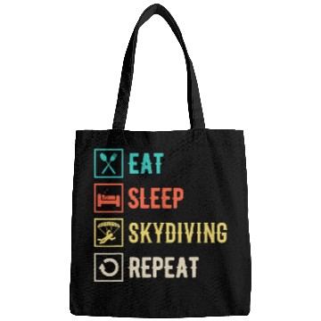 Discover Skydiving Gift Eat Sleep Skydiving Repeat Paragliding Skydiver Skydiving Bags