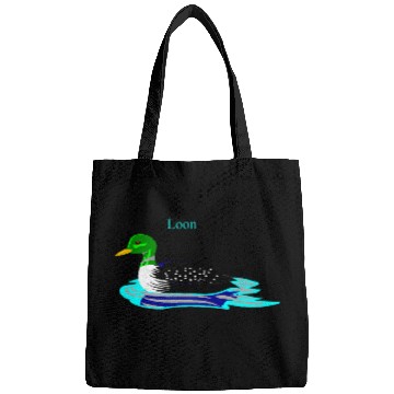 Discover Greenheaded Loon Bird Lover Art Illustration Bags