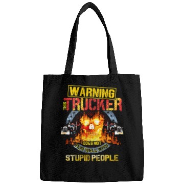 Discover Trucker Tractor Trailer 18 Wheeler Design On Back Bags