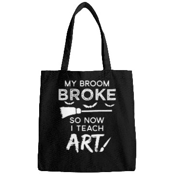 Discover Halloween School Art Teacher Witch Broom Broke Bags