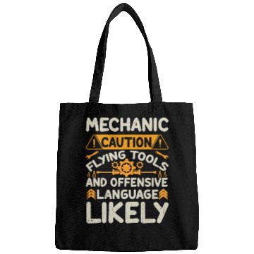 Discover Mechanic Caution Flying Tools Mechanic Engineer Bags