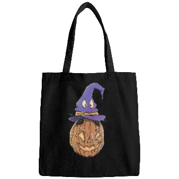 Discover Pastel Goth Pumpkin Warlock Squash Fruit Halloween Magic Hat 518 Bags