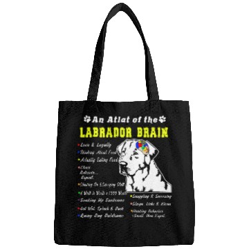 Discover Labrador Lab Dog Labrador Brain Black Yellow Chocolate Lab Bags