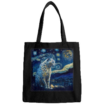 Discover Leopard Gift Surrealism Starry Night Snow Leopard 69 Bags