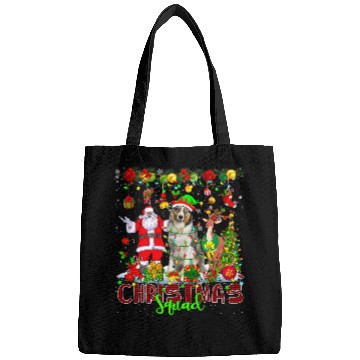 Discover Christmas Squad Santa Reindeer Elf Australian Shepherd Xmas Bags