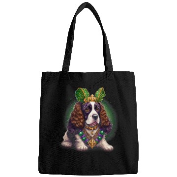 Discover Mardi Gras King Queen English Springer Spaniel dog 3 Bags
