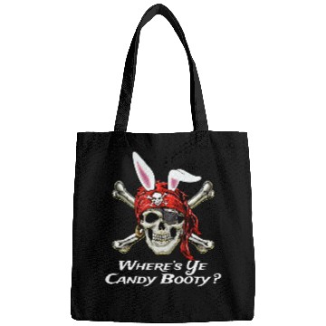 Discover Funny Pirate Skull and Crossbones Wheres Candy Booty Easter Bags