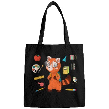 Discover Funny Animal Lover Kids School Student Cute Red Panda Bags