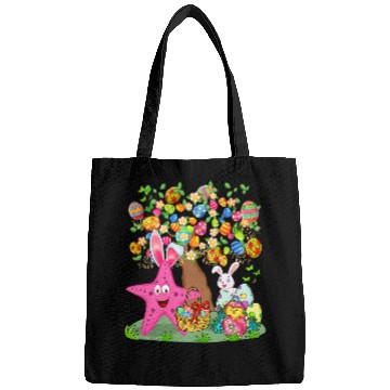 Discover Bunny Starfish Hunting Easter Eggs With Chick Cute Tree Bags