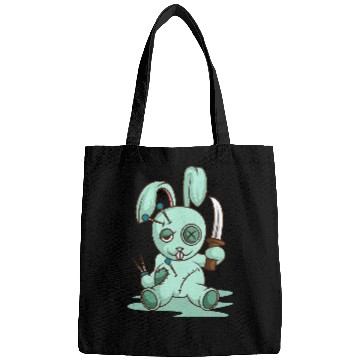 Discover Rabbits Kawaii Pastel Goth Bunny Voodoo Occult Rabbit Aesthetic Bags