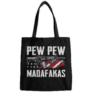 Discover Pew Pew Madafakas Funny Pro Guns 2nd Amendment ON BACK Bags