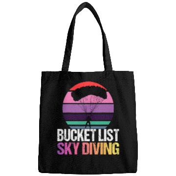 Discover Skydiving Gift Funny Skydiver Skydiving Bucket List Skydiving Vintage Bags