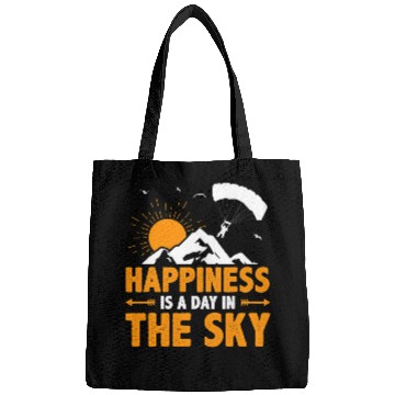 Discover Skydiving Gift Happiness Is A Day In The Sky Paragliding Paraglider Skydive Bags