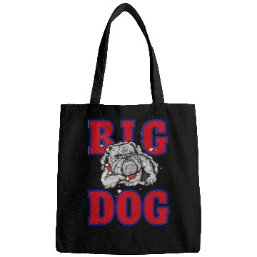 Discover Big Dog Colorful Comic Dog Illustration Novelty Art Design Bags